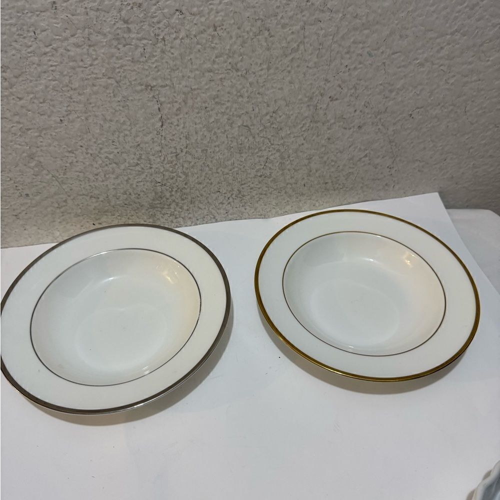 2 Wedgwood Sterling and California Salad Plate bowls Bone China made in England